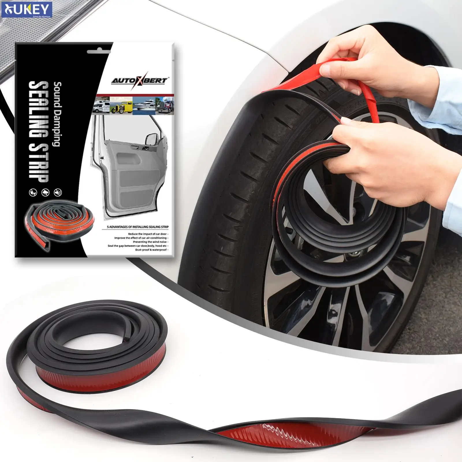3Meter Car Fender Flare Wheel Eyebrow Protector Arch Extenders Moulding Trim Camper Shells Rubber Seal Strip DIY Scratch Proof