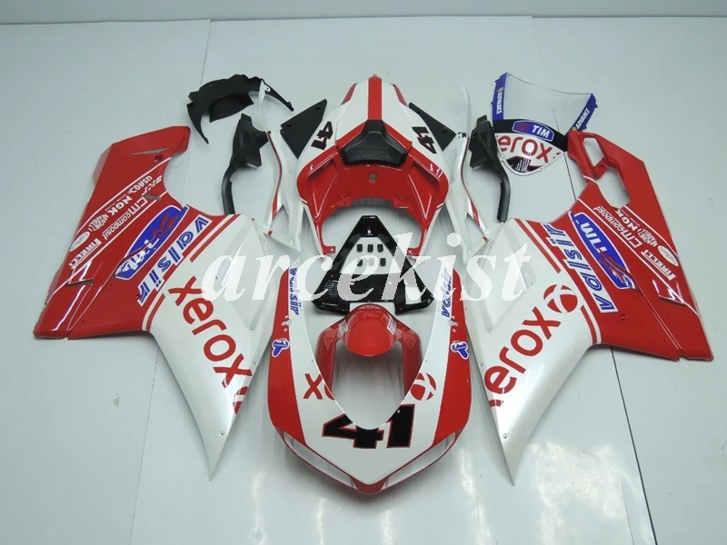 ABS полный обтекатель комплект подходит для DUCATI 848 evo 1098 1198 1098S 2007 2008 2009 2010 2011 2012 корпус черный матовый