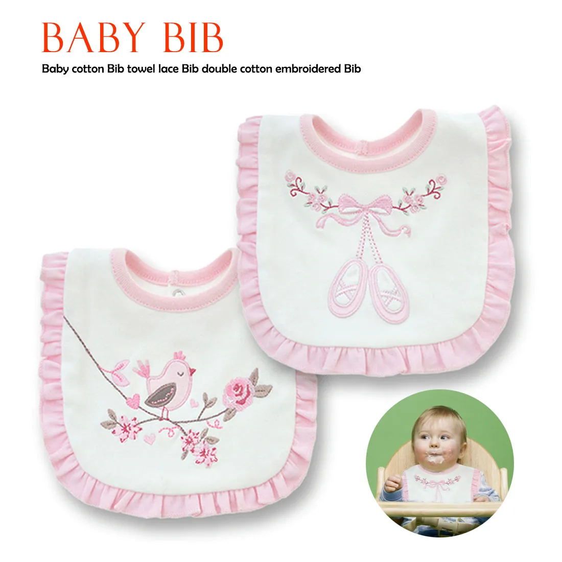 Кружевной бантик бамбуковый детский белый розовый Burp Набор тканевых салфеток для новорожденных девочек и мальчиков милые нагрудники бандана для малышей Слюнявчик