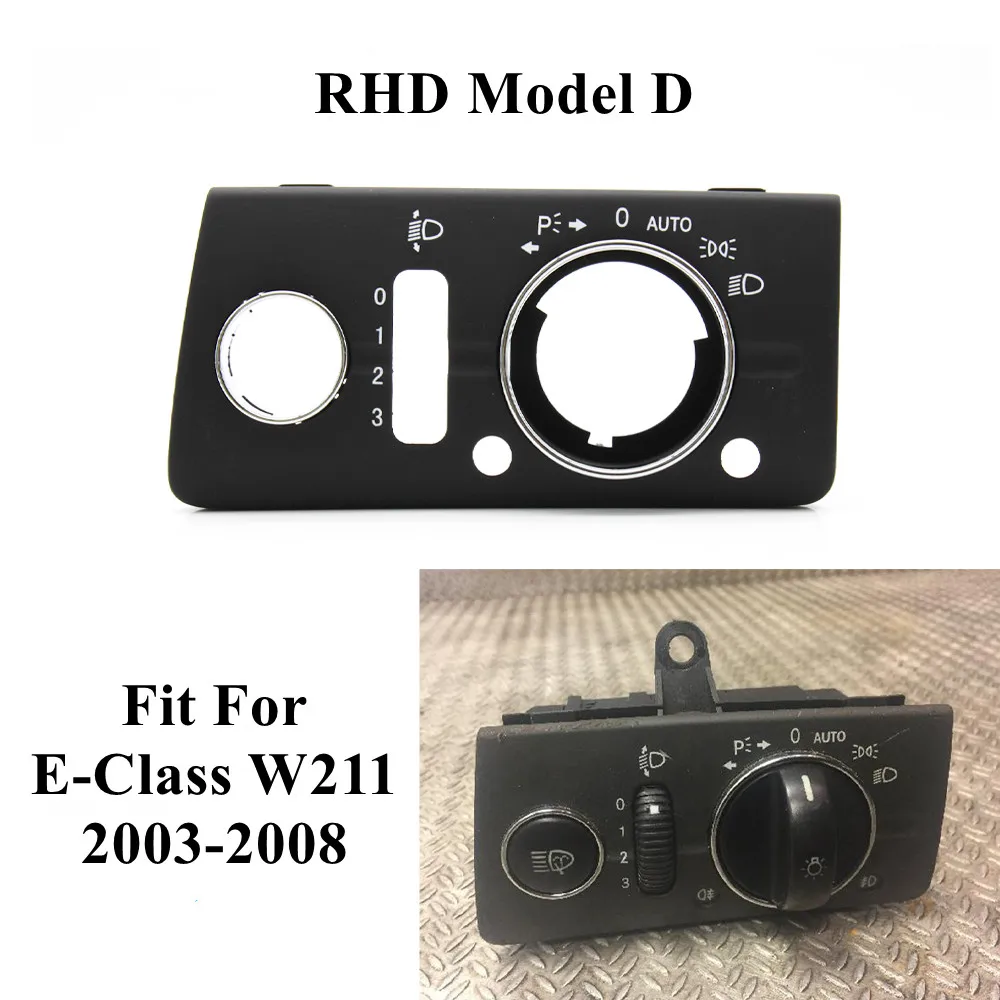 Dashboard Head Lamp Headlight Switch Cover Trim RHD For Mercedes Benz W211 E Class320 350 550 2003-2008 car interior trim dashboard lamp switch cover