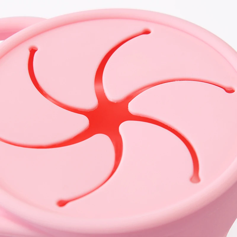 New Colors Baby Silicone Snack Cup Toddle Portable Food Storage Box Portable Snacks Container BPA Free Silicone Soft Lid