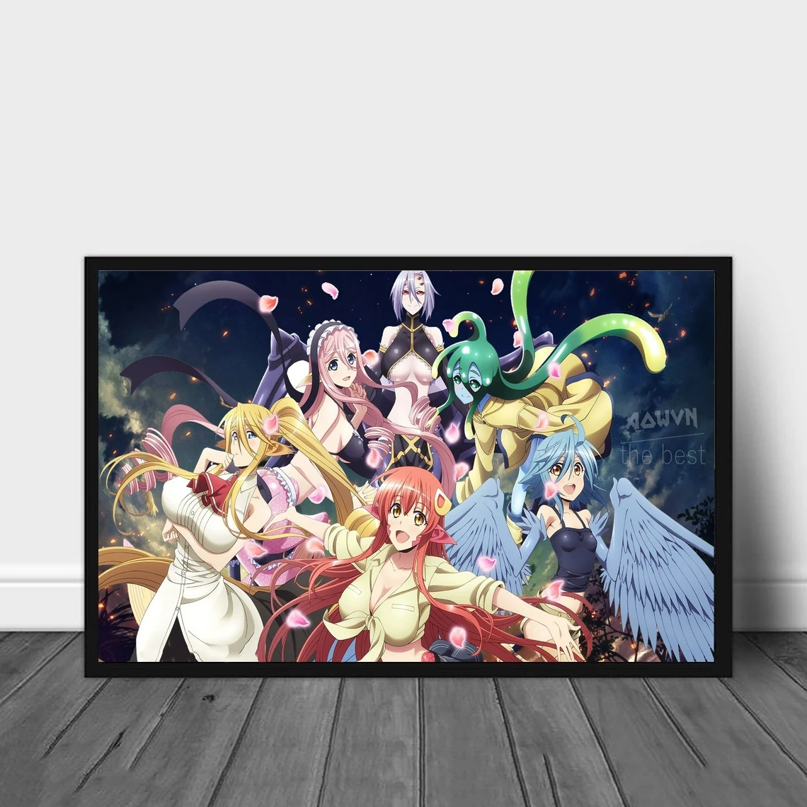 Monster Musume Anime Poster Japanese Anime Movie Tv Series Cartoon Poster  Canva Print Art Decoration Home,no Frame - Painting & Calligraphy -  AliExpress