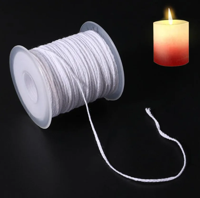 

1 Roll 61m*2.5mm White Cotton Woven Candle Wick Wick Spool Smokeless Diy Oil Lamp Candle Supplies Candle Diy