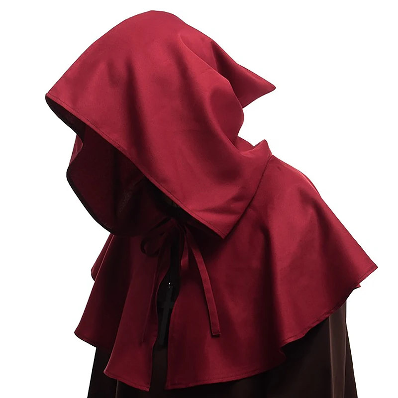Vintage Medieval Cowl Hat Halloween Hooded Wicca Pagan Cosplay Accessory Unisex