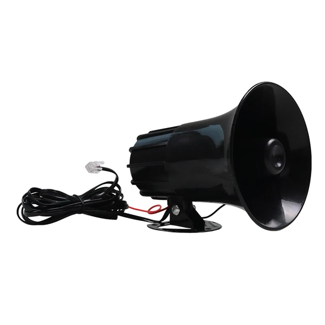 Siren Air Horn Megaphone Loudspeaker 7 Sound 50W 12V Warning Alarm 120dB  with Microphone For Car Motorcycle Auto Truck Boat - AliExpress