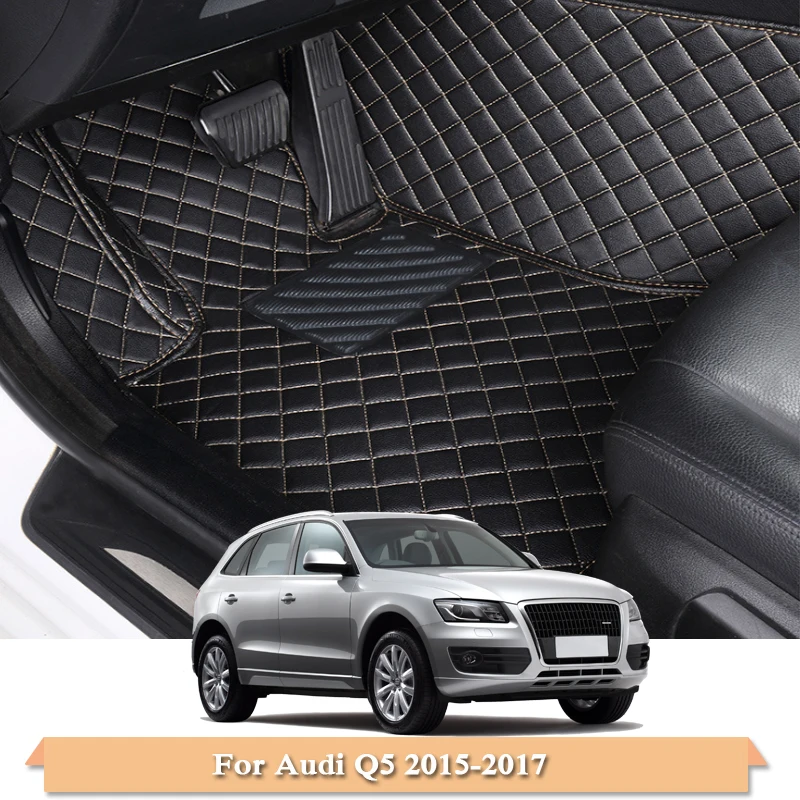 Автомобильный Стайлинг для Audi A3 8V седан хэтчбек Q3 8U Q5 8R 10-18 автомобильные коврики для пола Авто кожаные Коврики для ног аксессуары для интерьера