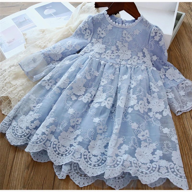 Style 1 Г. Модная детская одежда с цветочным рисунком для девочек кружевные вечерние платья принцессы, Пышное Платье-торт Детские платья с длинными рукавами, одежда - Цвет: Style 1
