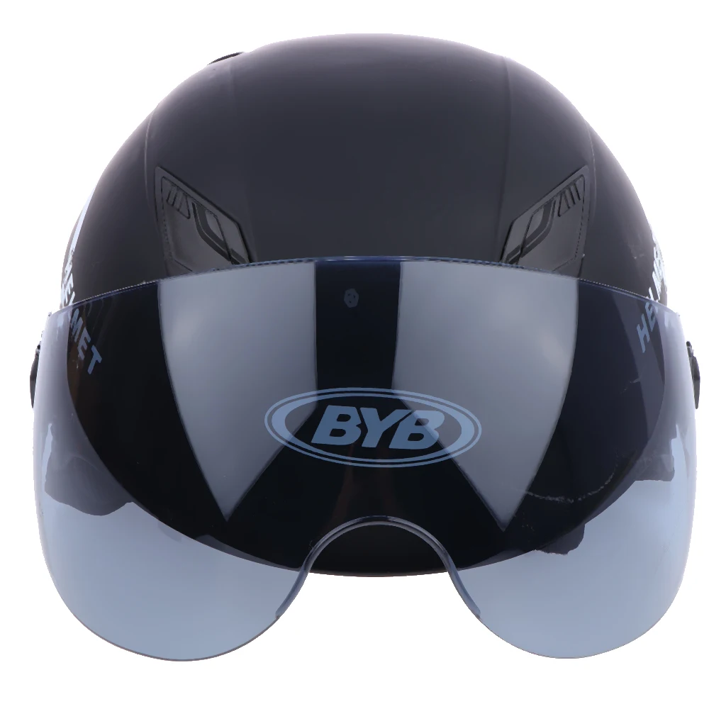 Single Visor Flip up Modular Half Face Helmet Mock Black +Tawny