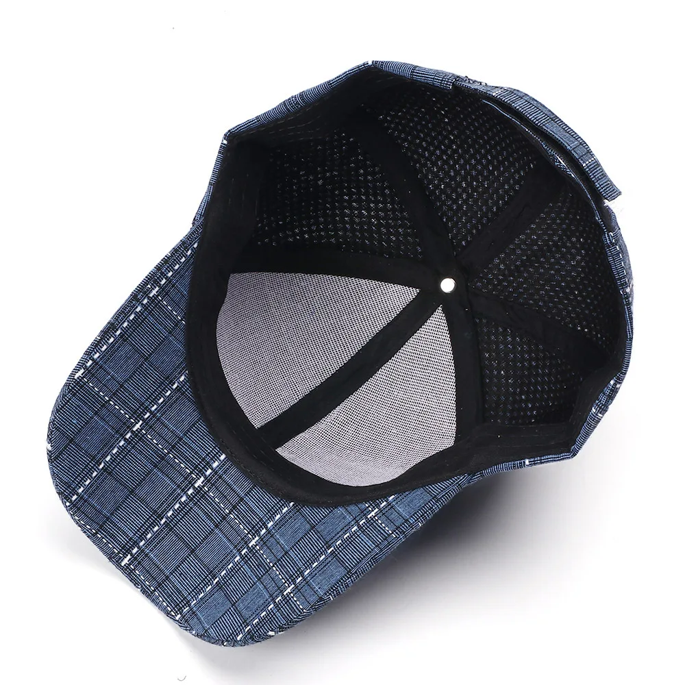Spring and Summer New Hat Recreational Men's Chequered Baseball Cap European and American Fashion British Trendy Duck Tongue Cap