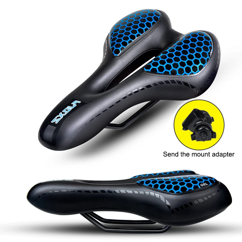 L Hollow Lightweight Bicycle Saddle PU Leather Foam Steel Front Seat Mat Cushion MTB Cycling Accessories - Цвет: L