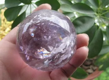 

YM 327 NATURAL rainbow AMETHYST QUARTZ CRYSTAL SPHERE BAll