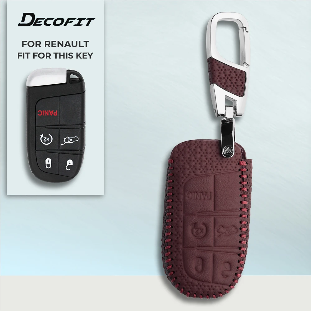 Кожаный чехол для ключей для автомобиля Dodge Chrysler 300C Jeep Grand Cherokee Compass Fiat jourage Challenger брелок для ключей дистанционный корпус