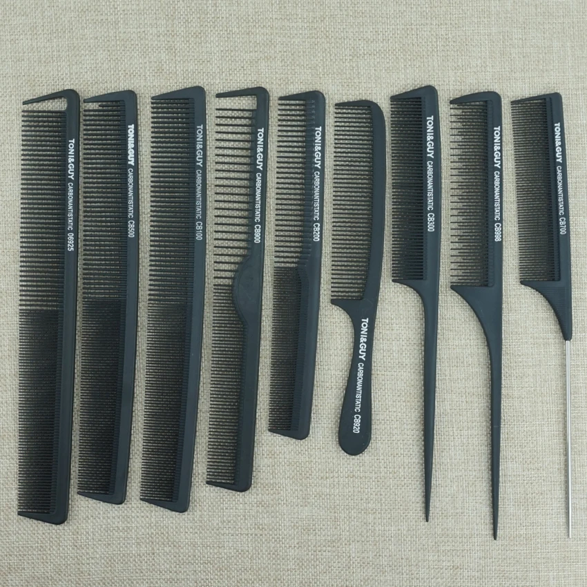 9 видов стилей/набор Профессиональная парикмахерская расческа набор из углеродного материала хвост расческа парикмахерская расческа стрижка расческа