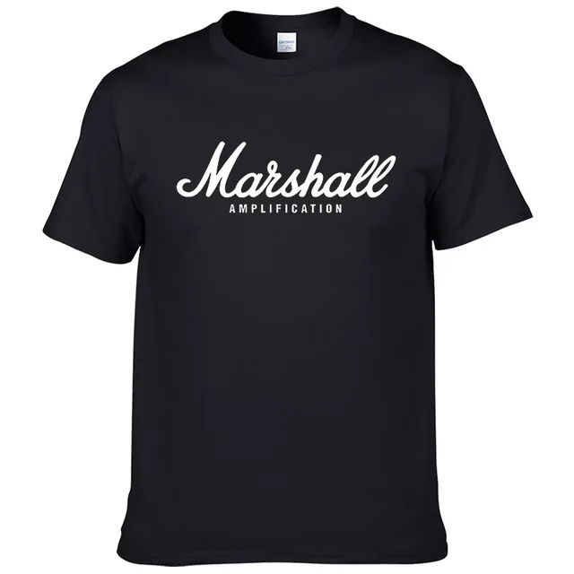 La venta caliente del verano algodón Marshall camiseta de los hombres уличная одежда manga corta camiseta de хип-хоп para los - Цвет: 2