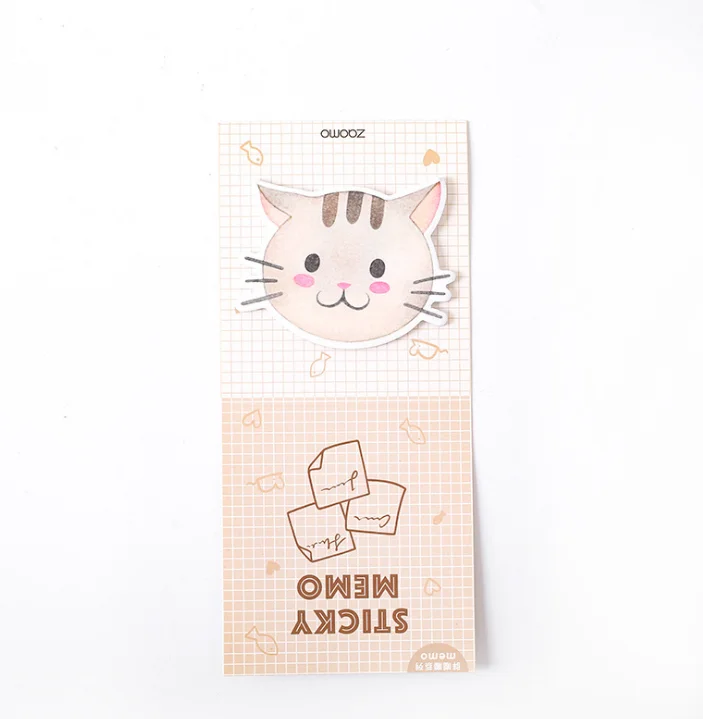 Новая серия Kawaii animals notes самоклеющиеся блокноты для заметок клейкие блокноты для заметок закладки школьные офисные принадлежности Escolar Papelaria - Цвет: 6