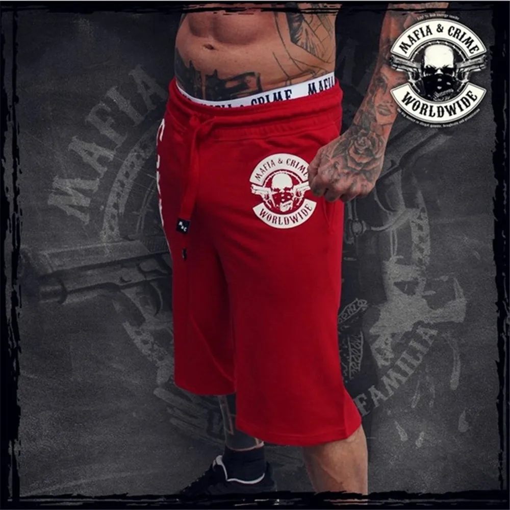 European American New Trends Fitness Shorts Muscle Sport Wide-Legged 5 Point Pants Casual Fashion Loose Camouflage Shorts