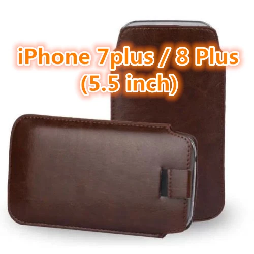 Кожаный чехол для iPhone X, 8, 7, 6 Plus, 6 S, 4,7 дюймов, 5,5 дюймов, 5S, 5C, SE, кожаный чехол - Цвет: 78plus-Brown