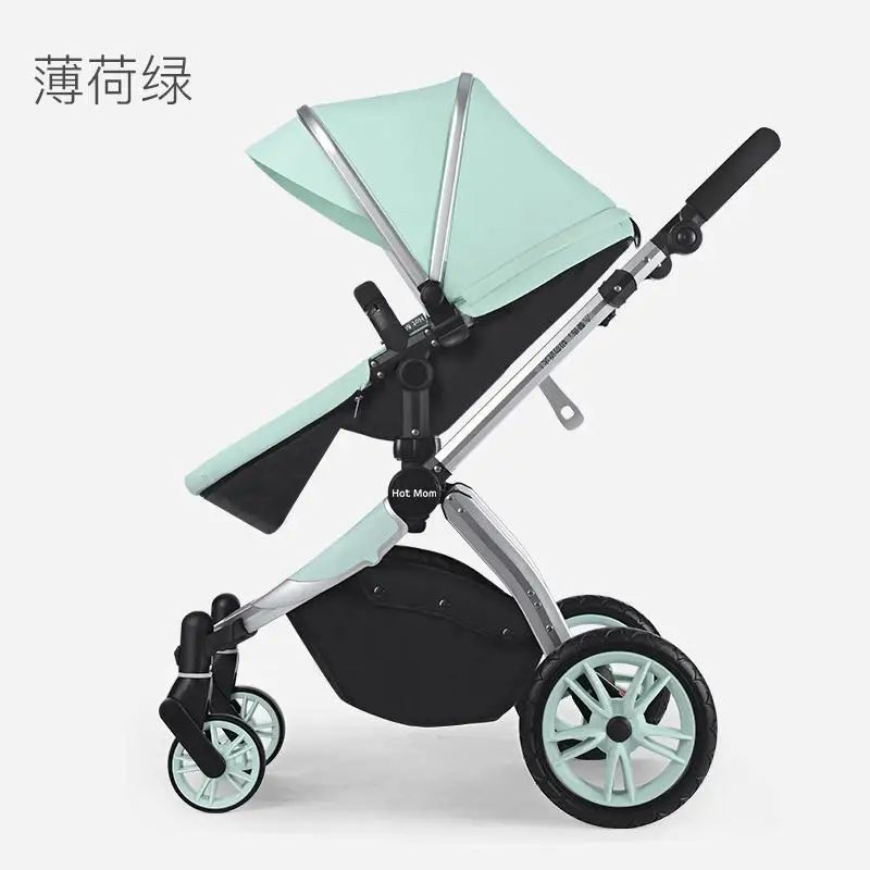 Hotmom High View детская коляска в Великобритании - Цвет: green 2 in 1