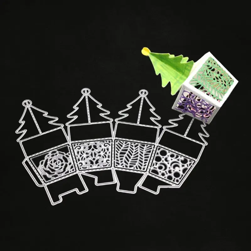 Christmas box metal cutting mold new year snowflake children bedroom home glass window decoration diy scrapbook crafts