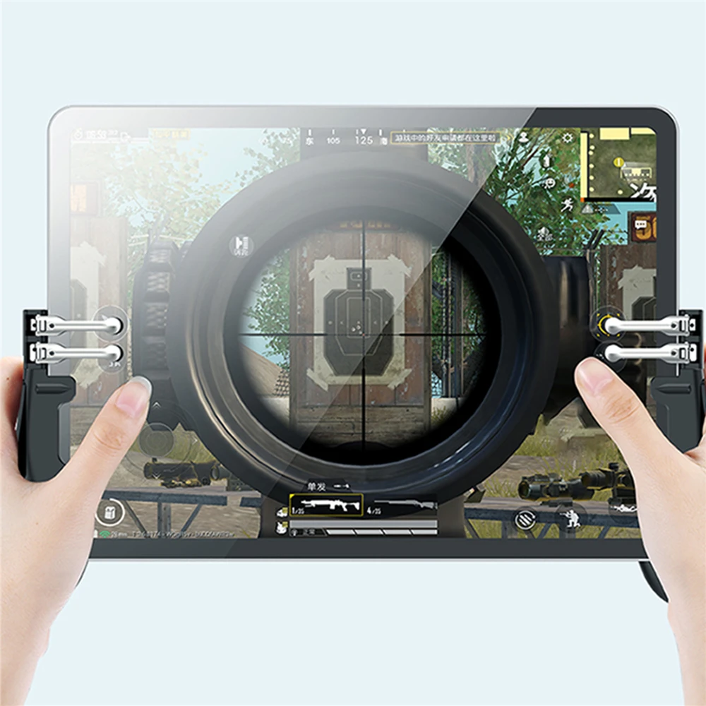  Six Finger Gamepad Controller Trigger H11 Metal Button Joypad Controller for PUBG Game Tablet Gamin