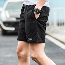 Модные брендовые мужские шорты с эластичной резинкой на талии мужские шорты летние однотонные красочный шнурок спортивная обувь для бега фитнес повседневные шорты