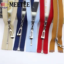 5pcs 20/30cm Close-End 40-70cm Open-End 3# Metal Zipper DIY Silver Tooth Coat Decoration Zip Garment Sewing Material ZA097