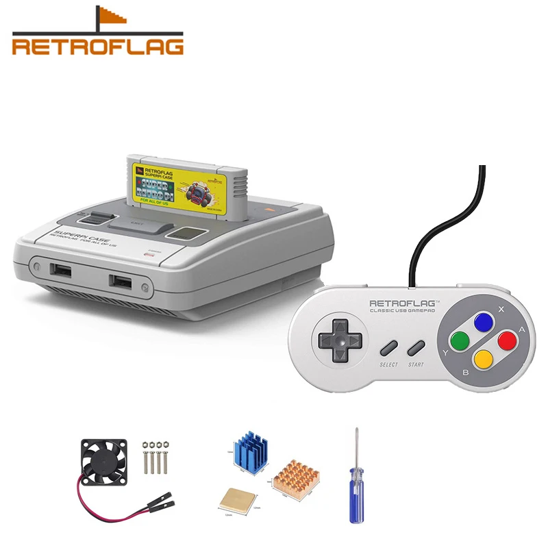 Чехол Retroflag SUPERPi Deluxe Edition J с классическим USB проводным контроллером для Raspberry Pi 3B | Геймпады -4000084378798