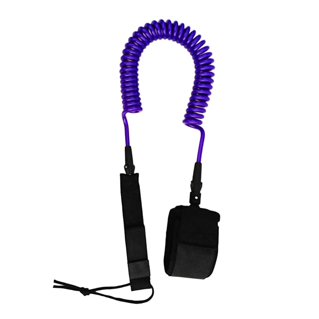 10ft 7mm Coiled Surfboard SUP Leash Stand up Paddle Board Leg Rope Ankle Strap with Waterproof Wallet Dry Bag for Surfing 