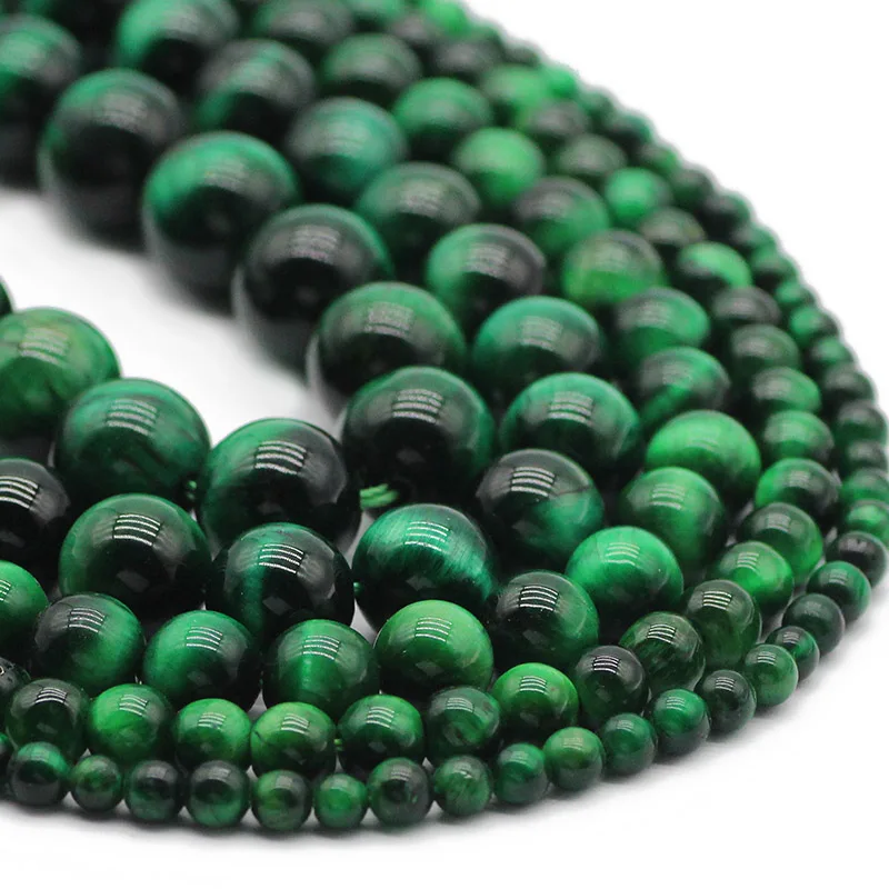 

4/6/8/10/12 мм круглый натуральный камень зеленый тигровый глаз бусины для DIY ювелирные изделия, изготовление браслетов, колье, аксессуары