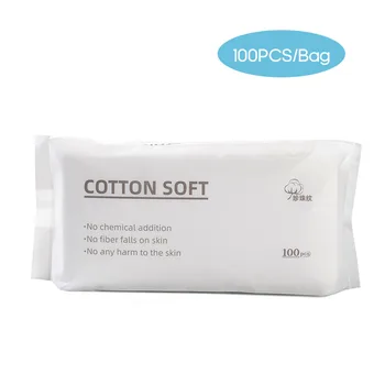 

100Pcs/Bag Disposable Face Towel Dry/Wet Use Paper Towel Cleansing Wipes Makeup Cotton Pads Facial Washcloth Face Tissue
