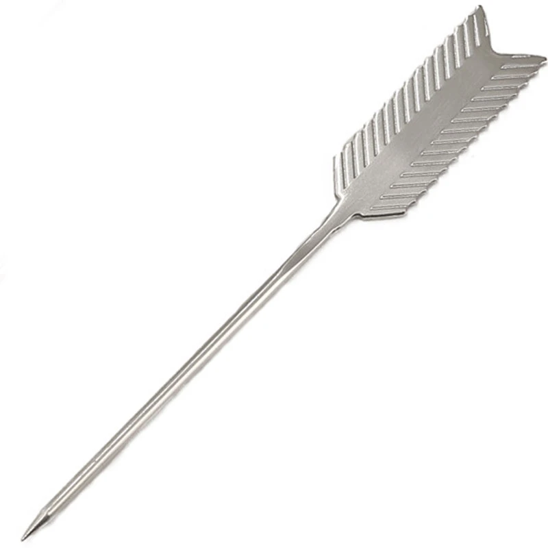 1Pcs Fruit Cocktail Pick Stick Stainless Steel Fruit Sticks Bar Tools Drink Stirring Sticks Martini Pick Party Bar Tool