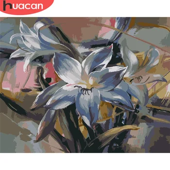 

HUACAN Paint By Number Flower Hand Painted Painting Art Gift DIY Pictures By Numbers Flowers Kits Drawing On Canvas Home Decor