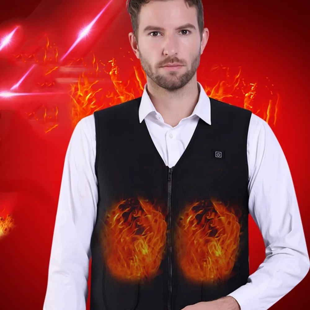

New Men Women Electric Heated Vest Heating Waistcoat USB Thermal Warm Cloth Feather Hot Sale Winter Jacket USB Heating