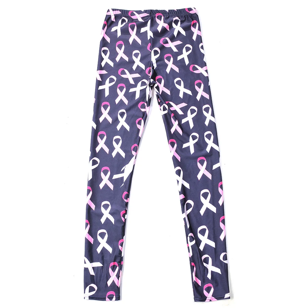 Drop Shipping Skates Printed Leggings Hollow Waistband Bandage High Waist Moving Sportwear White Pink Wow Factor Print Leggings