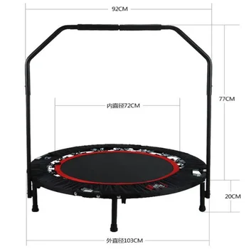 

40inch Multipurpose 32 degrees oblique Folding Spring trampoline gymnastics trampoline bounce bed With armrest