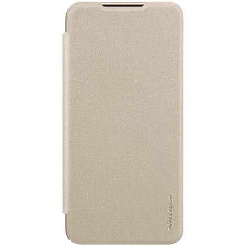 Nillkin блестящий кожаный чехол для Xiaomi Redmi Note 8 Pro кожаный чехол высокого качества - Цвет: Золотой