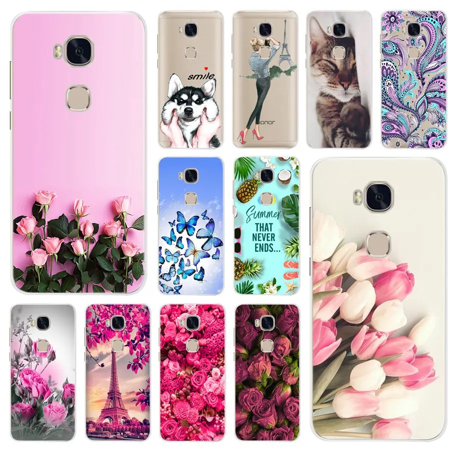 

For Huawei Honor 5X Case Cover Cute Soft Shockproof Coque on Honor 5X 5 X X5 GR5W Phone Cover For Huawei GR5 2016 Silicone Cases