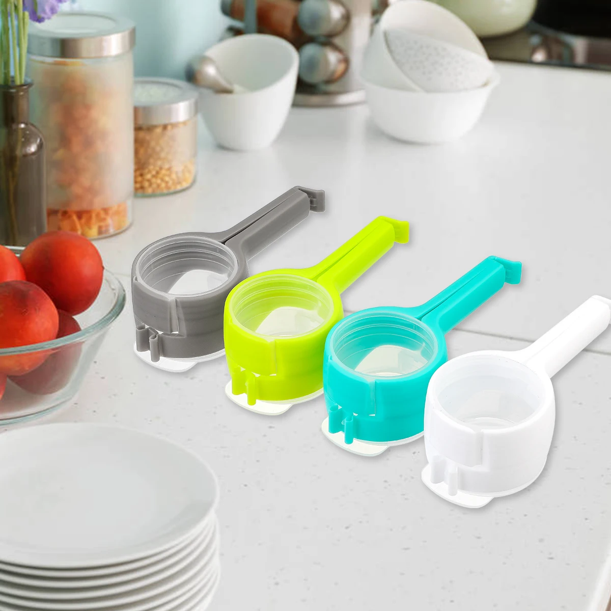 4 шт. пластиковые зажимы для упаковки продуктов|Зажимы пакетов| |