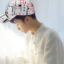 Крутая Кепка в стиле «хип-хоп» с плоским козырьком, бейсболка с принтом «покер», Кепка от солнца для мальчиков и девочек, модная кепка-бейсболка