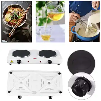 

110V Adjustable Heater Plate 2000W Electric Stove Laboratory Home Electric Double Burner Hot Plate Cooker Stove Electric Furnace