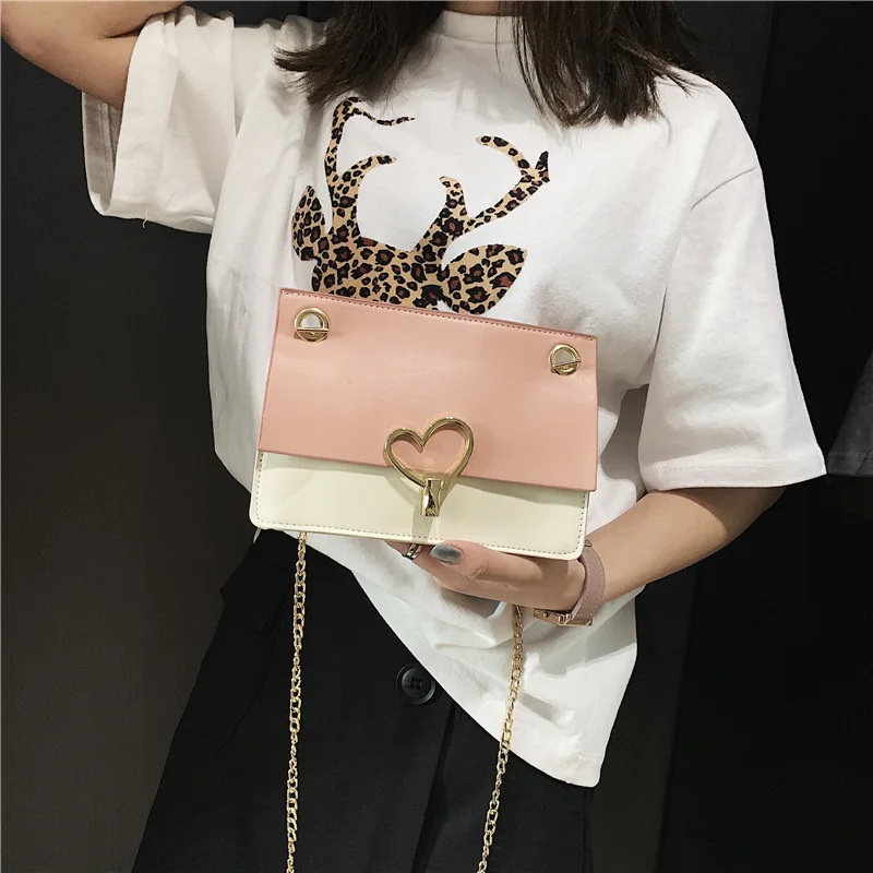 

Spring And Summer 2019 New Arrival Small CK Valentine's Day Limited Pericardial New Style Contrast Color Shoulder Handbag WOMEN'