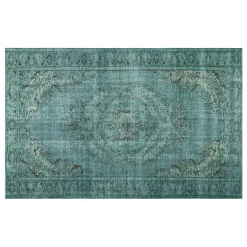 

Handmade Turquoise Vintage Overdyed Turkish Area Rug 181x285 Cm-5'11''X9'4''