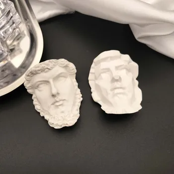 

Abstract Portrait Human Face Imitation Plaster Model Resin Brooch Without Pin Accessories Women Girl Art Student Jewelry