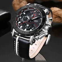 

Relojes Para Hombre 2021 LIGE Mens Watches Top Brand Luxury Male Casual Leather Military Waterproof Quartz Watch Men Chronograph