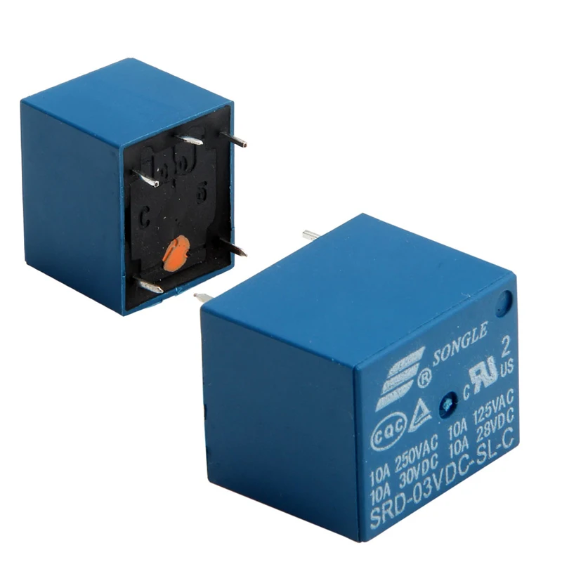 Прямая поставка 5 шт. мини 3 В DC SONGLE мощность реле SRD-3VDC-SL-C PCB тип комплект