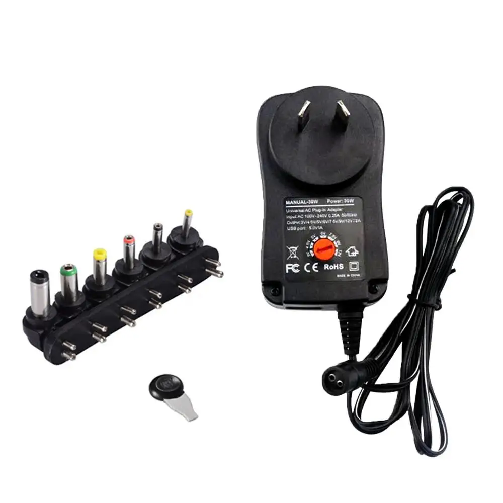 

3V 4.5V 5V 6V 7.5V 9V 12V 2A/2.5A AC/DC Adjustable Power Adapter AU Plug Universal Power Adaptor USB Charger Switch Power Supply
