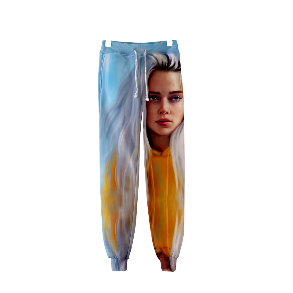 Горячая Распродажа 3D Billie Eilish спортивные штаны с принтом модные повседневные штаны для бега теплые/мужские брюки тонкие Kpop мужские и женские брюки в стиле хип-хоп
