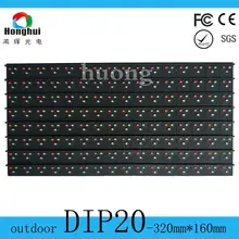 Экран дисплея, дверная головка, рекламный знак, светящийся цветной динамический рекламный светодиодный дисплей, уличный p20 320*160 мм