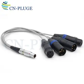 

10 pin Connector to Dual 3 Pin XLR Male and female Breakout Audio input Output Cable for Atomos Shogun Monitor Recorder