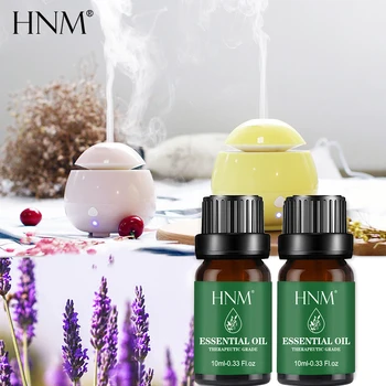 

HNM 10ML Pure Essential Oil Massage Humidifier Tea Tree Orange Rose Peppermint Eucalyptus Lemongrass Lavender Ginger Aroma